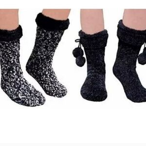 Jane and Bleecker Super SoftLined Slipper Socks New